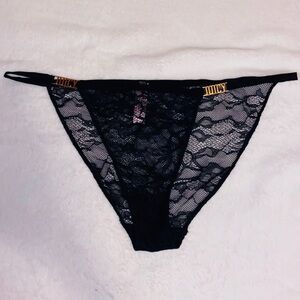 Juicy Couture Black Sheer Lace Panties